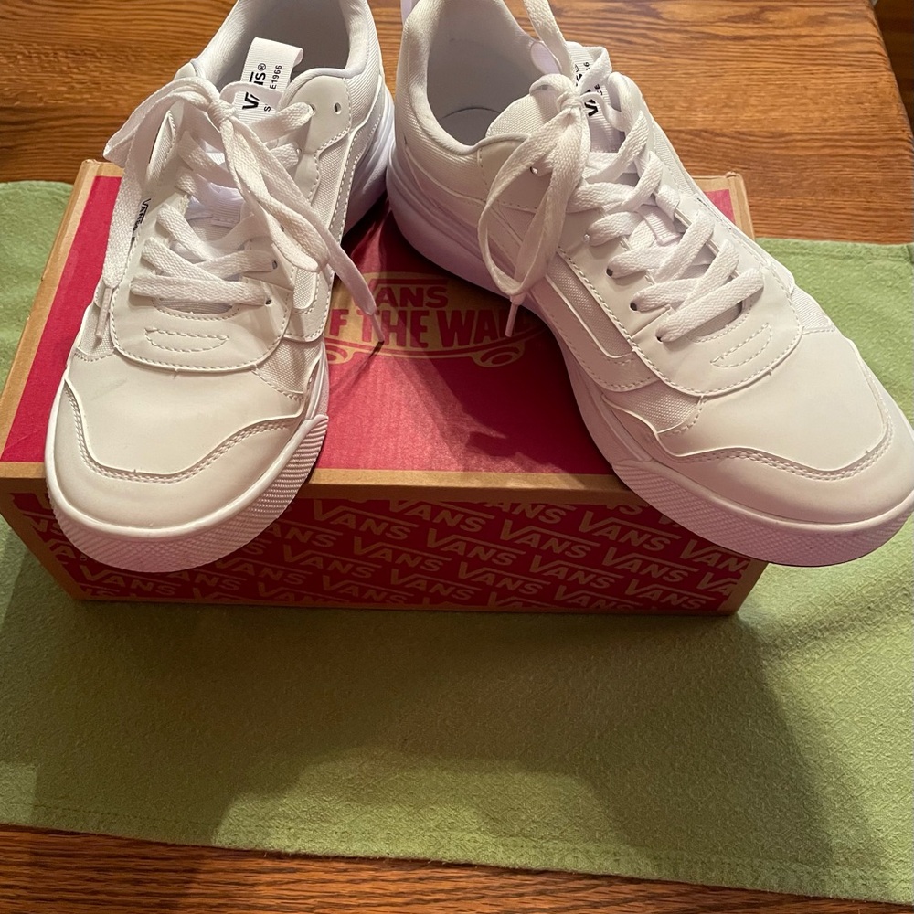Vans Classic White Lace-Up Sneakers